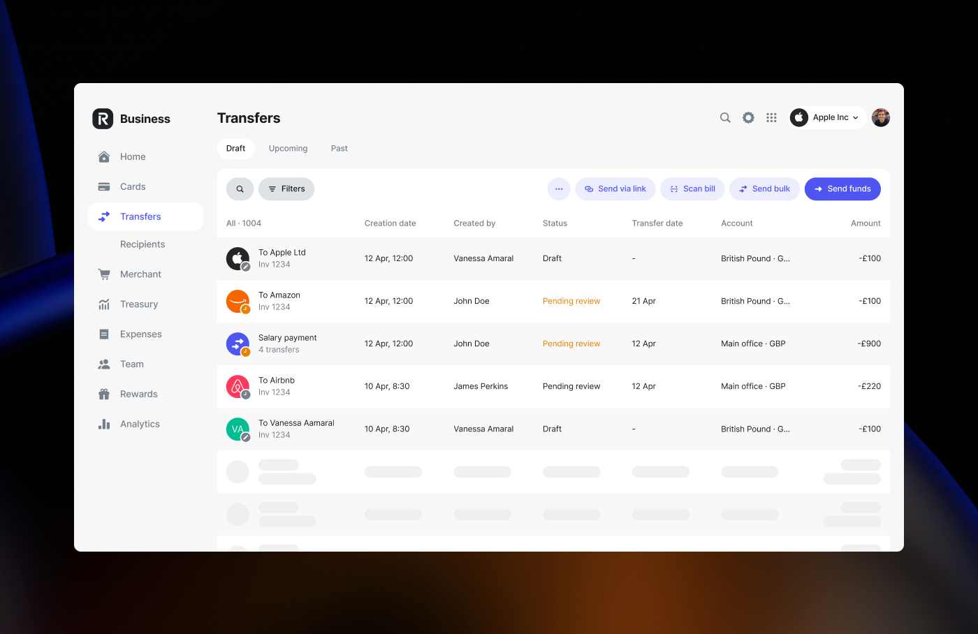 screenshot of Revolut Business